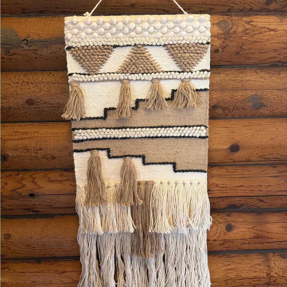 Kirklands Textured Wall Art in Cream and Tan